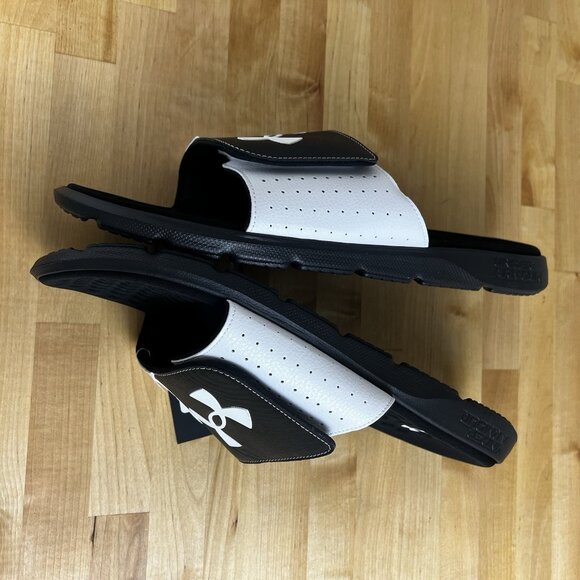 Under Armour Mens Ignite Pro Slide Athletic Sandal 3026023-100 White Size 17 NEW - Picture 6 of 9